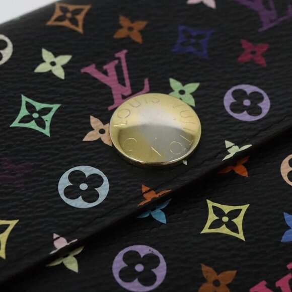 LOUIS VUITTON Multicolor Portefeiulle Sarah Long Wallet Black M60668 Auth 142359 - Picture 9 of 16